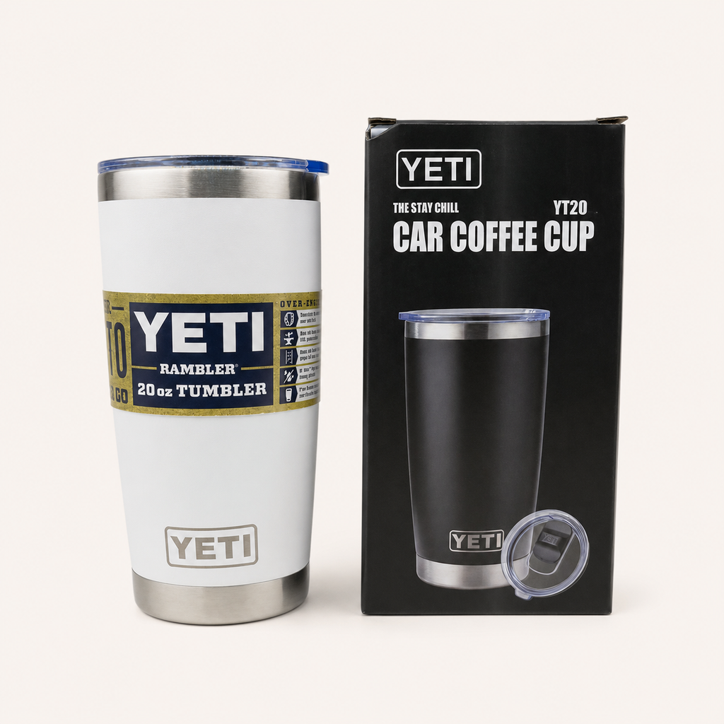 Termo Premium Tipo YETI 20 oz – Blanco y Negro