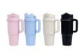 Termo 30oz con Asa y Popote | Acero Inoxidable Doble Pared al Vacío