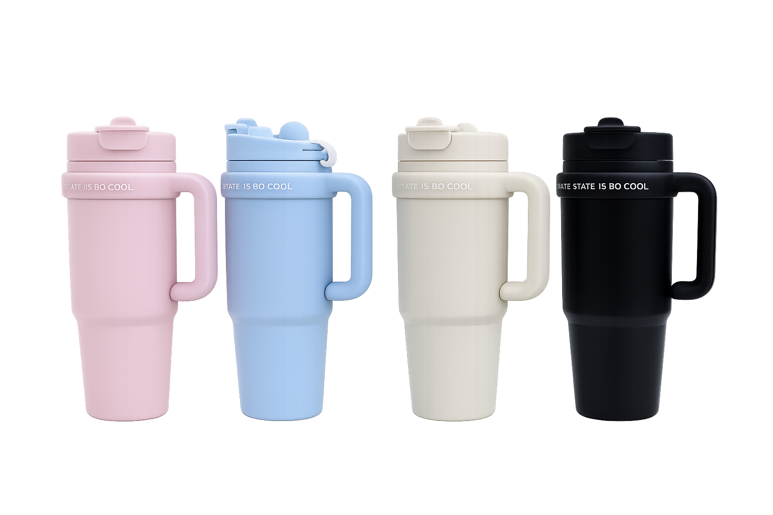 Termo 30oz con Asa y Popote | Acero Inoxidable Doble Pared al Vacío