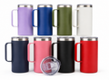 Tarro Térmico 20oz con Asa | Acero Inoxidable Doble Pared al Vacío