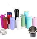 Shaker 20oz con Mezclador | Vaso Mezclador de Acero Inoxidable para Proteína