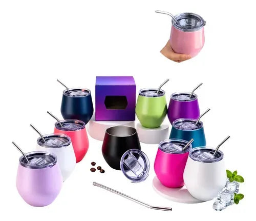 Whiskero Diamante FAB23 410ml | Vaso Térmico de Acero Inoxidable con Popote