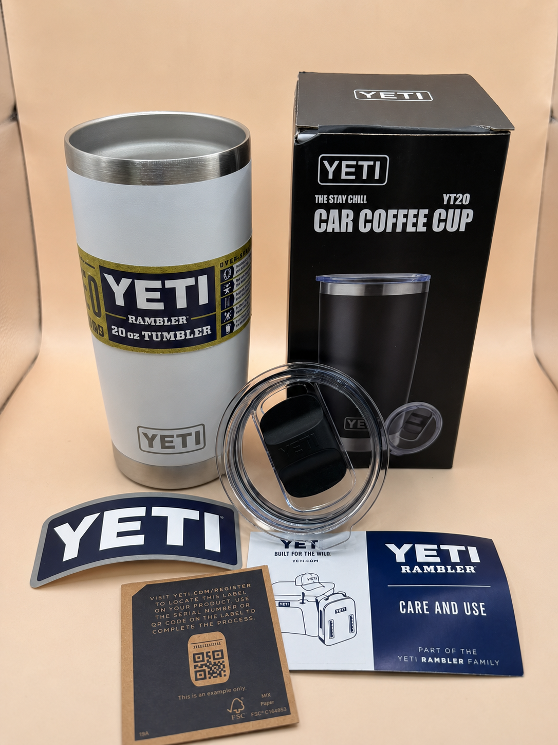 Termo Premium Tipo YETI 20 oz – Blanco y Negro