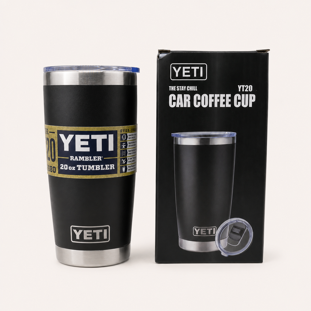 Termo Premium Tipo YETI 20 oz – Blanco y Negro